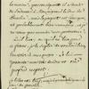 Rare manuscript letter signed, in French, 8vo, Ferney, May 26, 1766. Docketed "To Mr. the Duke of Praslin," Minister of the Navy (1766-1770)