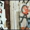 Bloody Handprint on public wall and posters
