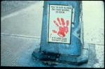 You've Got Blood on Your Hands, Ed Koch (Poster on the base of a traffic light)