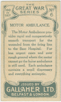 Motor ambulance.