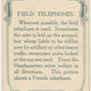 Field telephones.