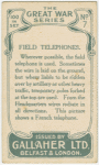 Field telephones.