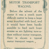 Motor transport wagons.