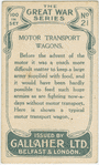 Motor transport wagons.
