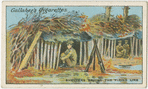 Shelters behind the firing line.