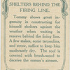 Shelters behind the firing line.
