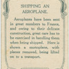 Shipping on aeroplane.