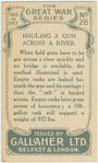 Hauling a gun across a river.