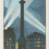 Searchlights over London.