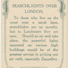 Searchlights over London.
