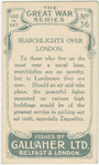 Searchlights over London.