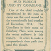 Mud plough used by Canadians.