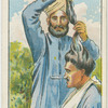 Indian having his hair coiled.