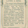 Laying a mine.