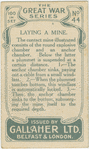Laying a mine.
