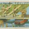 Pontoon bridge building.