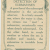 Detection of submarines.