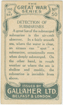 Detection of submarines.