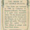 The Order of St. George (Russia).