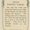 Indian winding turban.