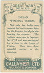 Indian winding turban.