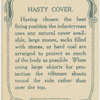 Hasty cover.