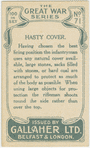 Hasty cover.