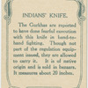 Indian's knife.