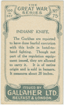 Indian's knife.