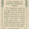 Steam baths on Russian hospital train.