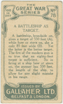 A battleship as target.