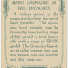 Hand grenades in the trenches.