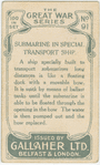 Submarine in special transport ship.