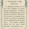 A recessed fire trench.