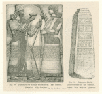 Trankopfer des Königs Assurnasirpal.  Aus Nimrud.  Alabaster.  Brit. Museum ; Schwarzer Obelist Salmanassars II. aus Nimrud.  Basalt.  Brit. Museum.  (Perrot.)