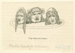 Tragic masks, from Pompeii