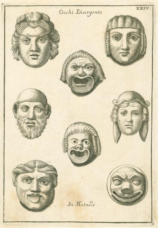 Ancient Roman masks - NYPL Digital Collections