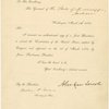 Printed letter signed To the Governor of the State of Mississippi. Countersigned by William H. Seward, Secretary of State