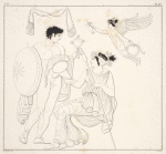 Mars, with a mirror, Venus, and Eros who carries an oenochoé and a crown
