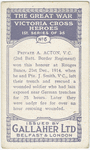 Pte. A. Acton, V. C.