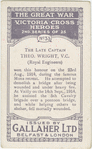 The late Captain Theo. Wright, V.C.