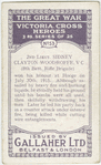 2nd Lieut. Sidney Clayton Woodroffe, V.C.