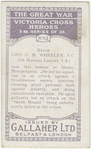 Major Geo. G.M. Wheeler, V.C.