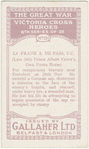 Lt. Frank A. de Pass, V.C.