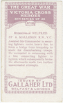 Midshipman Wilfred St. A. Malleson, R.N., V.C.