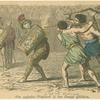 Ein zaghafter Gladiator in den Kampf getrieben