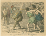 Ein zaghafter Gladiator in den Kampf getrieben