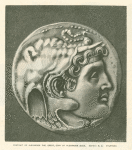 Coin depicting Alexander the Great wearing an elephant-scalp headdress