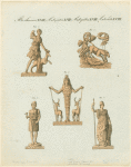 Classical sculpture depicting Diana, Vulcan and Minerva