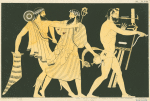 The return of Hephaestus to Olympus, with Dionysus and satyr